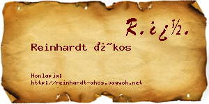 Reinhardt Ákos névjegykártya